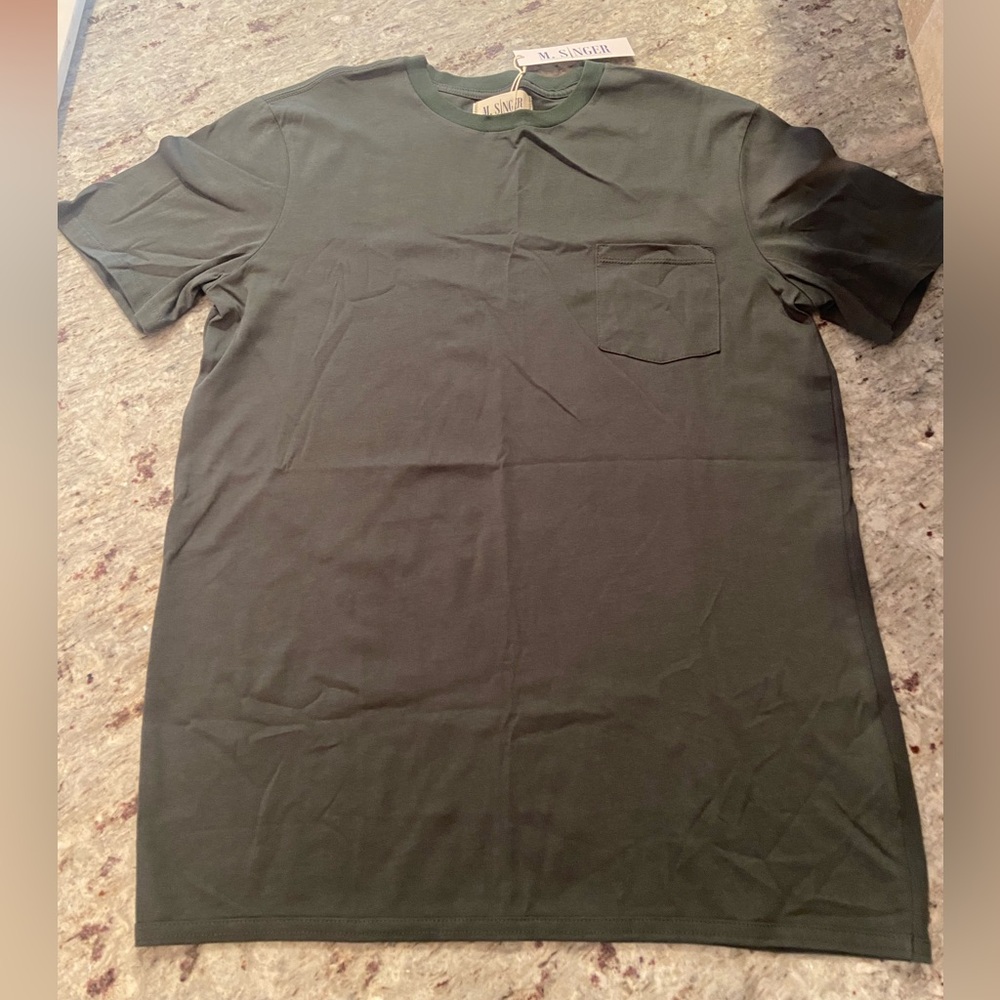 M. Singer T shirt with pocket (size small)